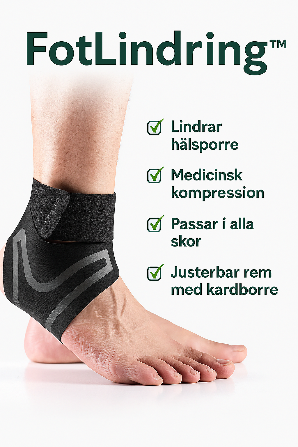 FotLindring™ – Kompressionsstöd för fotled & häl